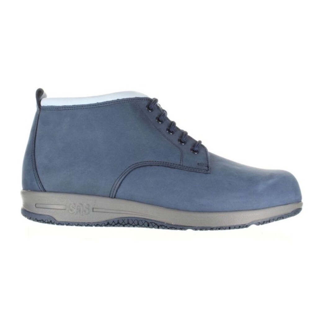 SAS Gretchen Blue Leather Ankle Laced Up Booties Work And Safety Size 9.5
